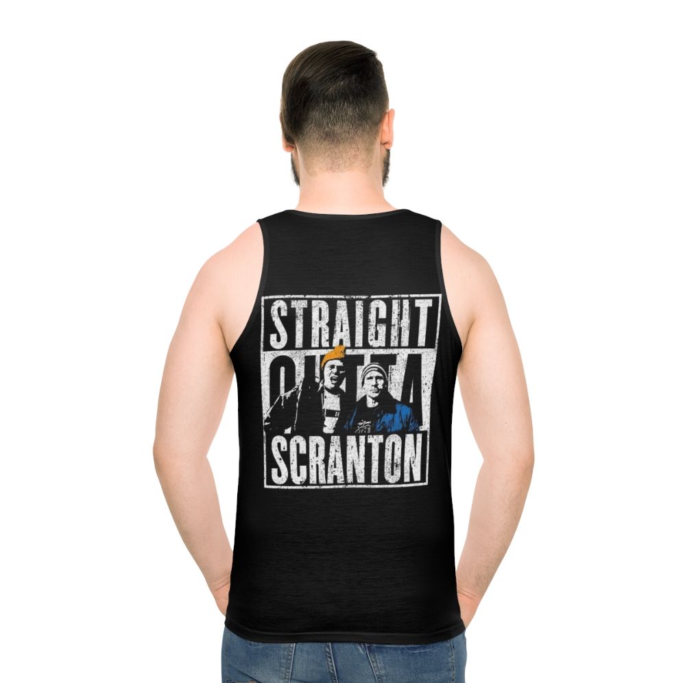 Straight Outta Scranton Lazy Scranton Unisex Tank Top featuring The Office characters