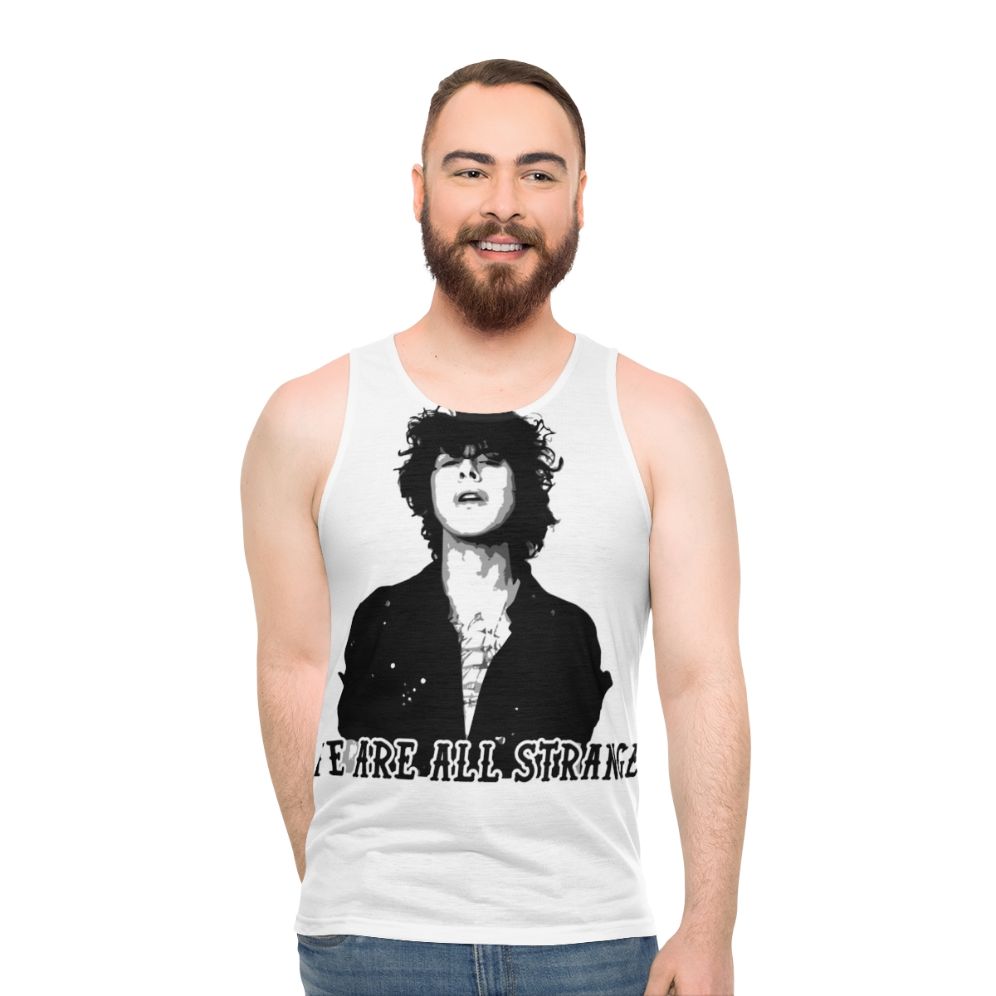 Strange Unisex Tank Top with Portrait of Singer-Songwriter Laura Pergolizzi