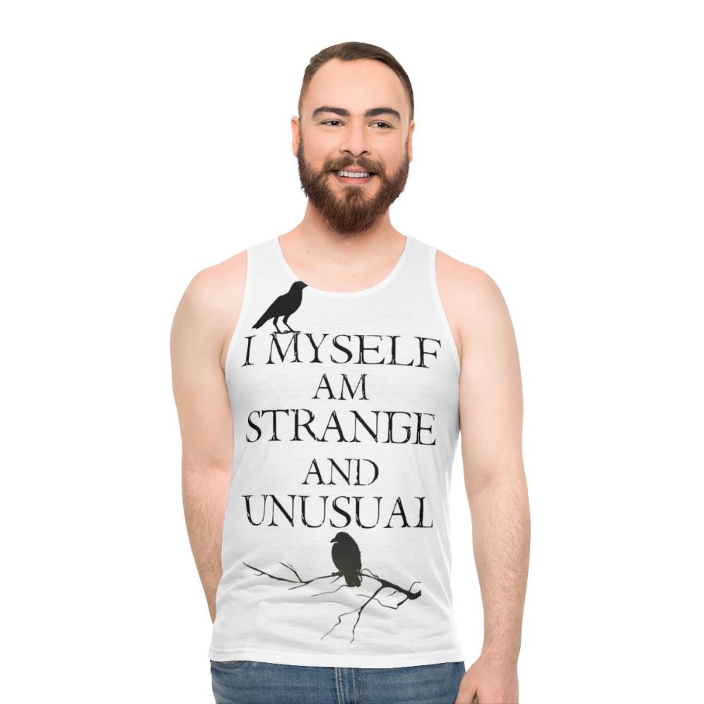 Strange and Unusual Unisex Tank Top featuring Lydia Deetz Quote