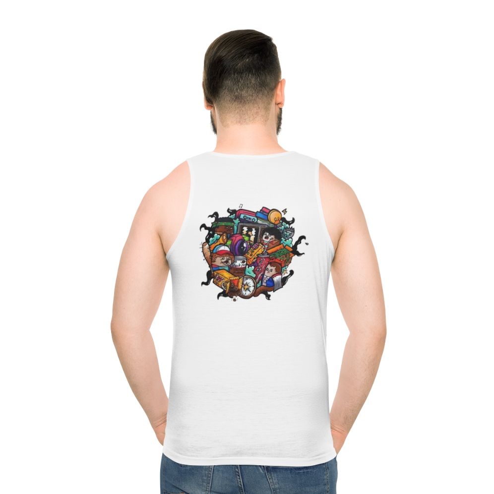 Stranger Things inspired doodle unisex tank top