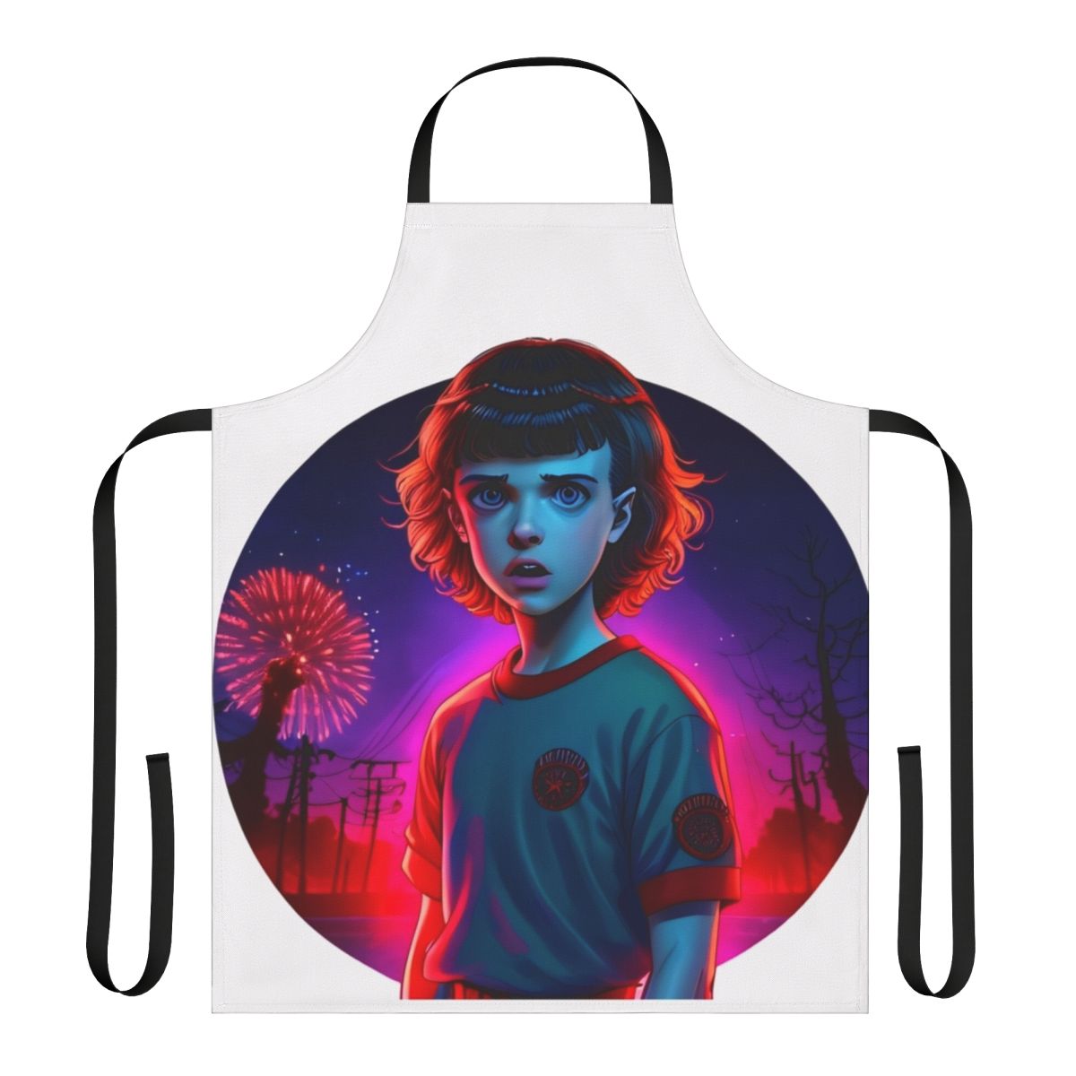 Apron featuring the character Eleven from the Netflix series Stranger Things