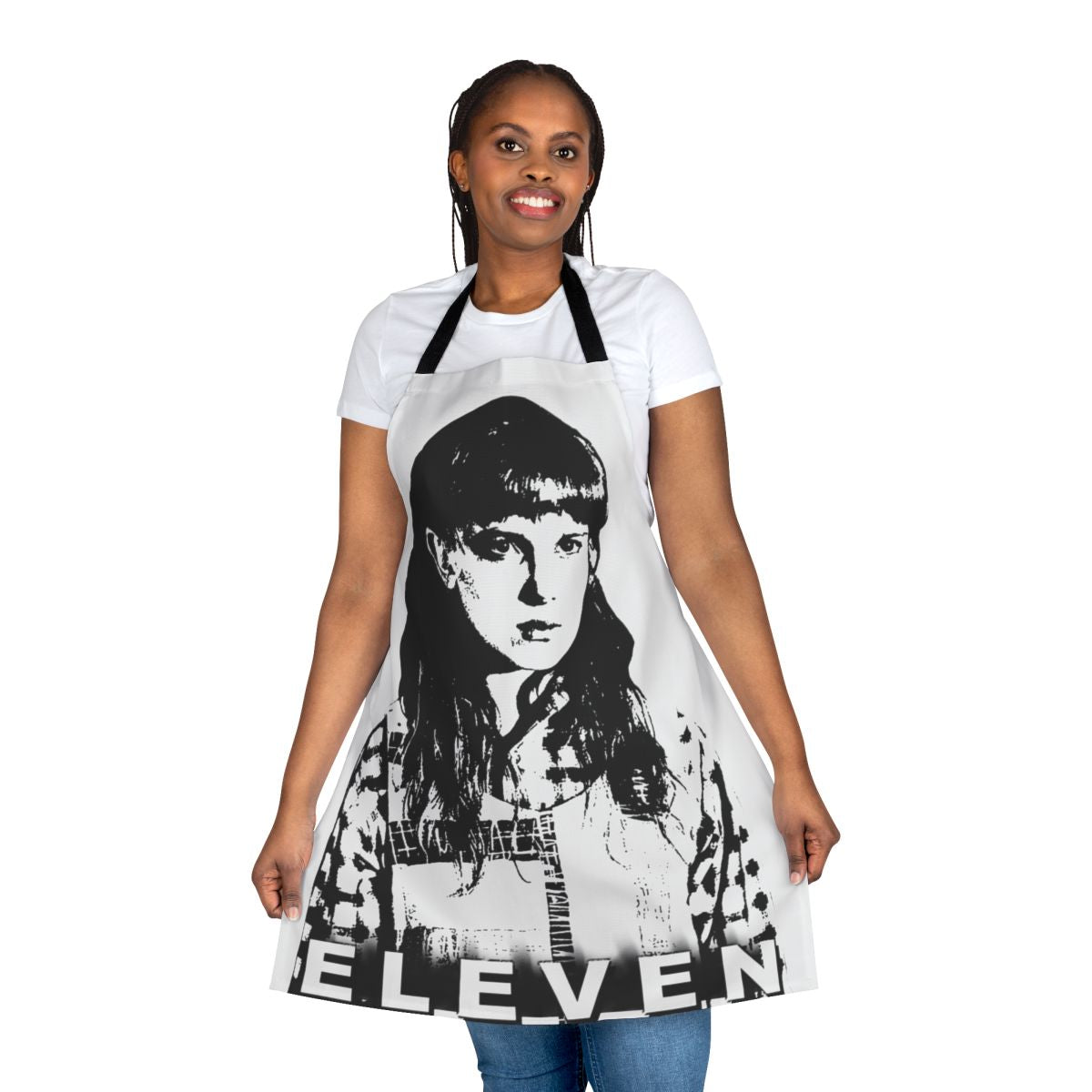 Apron featuring the character Eleven from the Netflix series Stranger Things