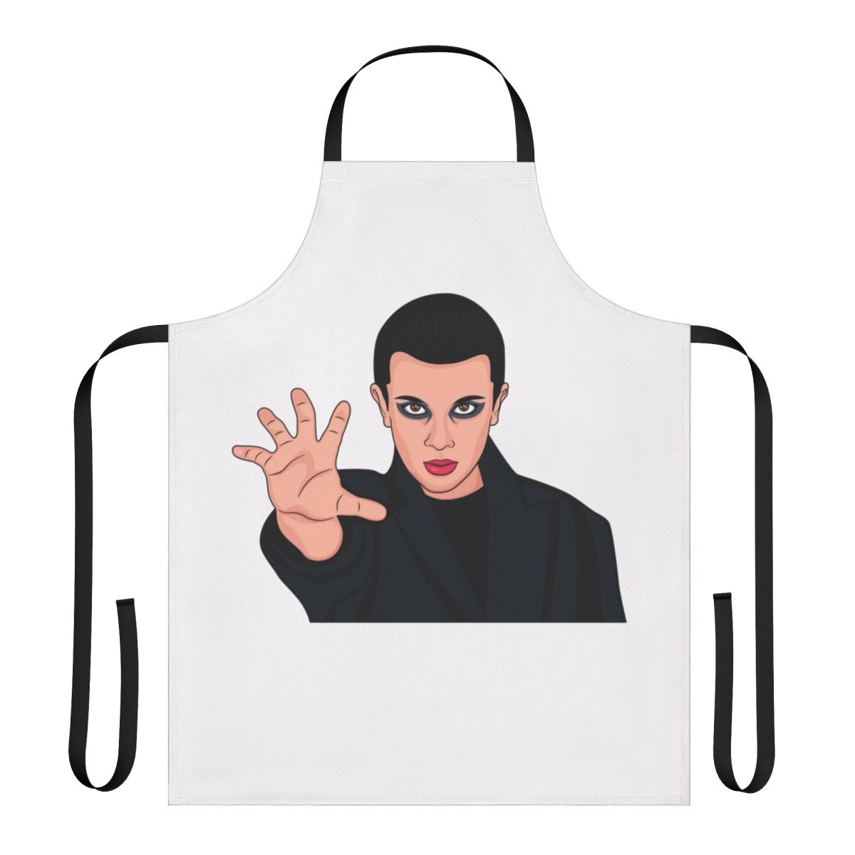 Stranger Things Inspired 80s Retro Apron featuring the character Eleven