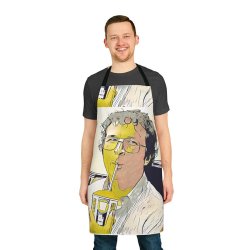 "Stranger Things Inspired Alexei Slurpee Apron with Cherry Slurpee Design"