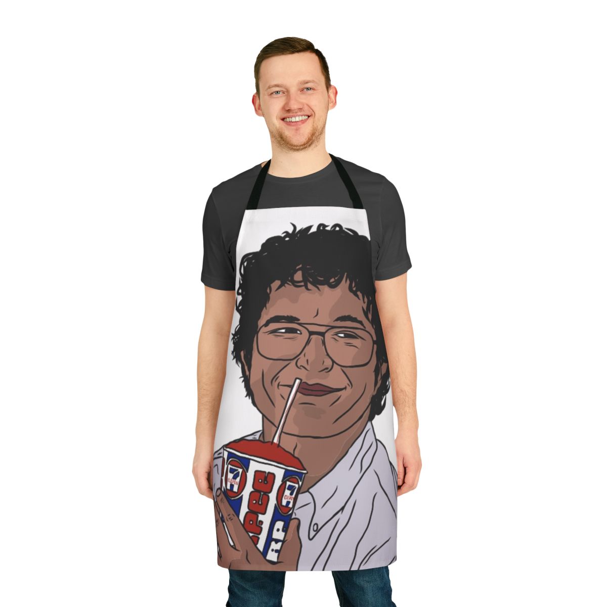 Stranger Things inspired apron featuring Alexi Smirnoff character
