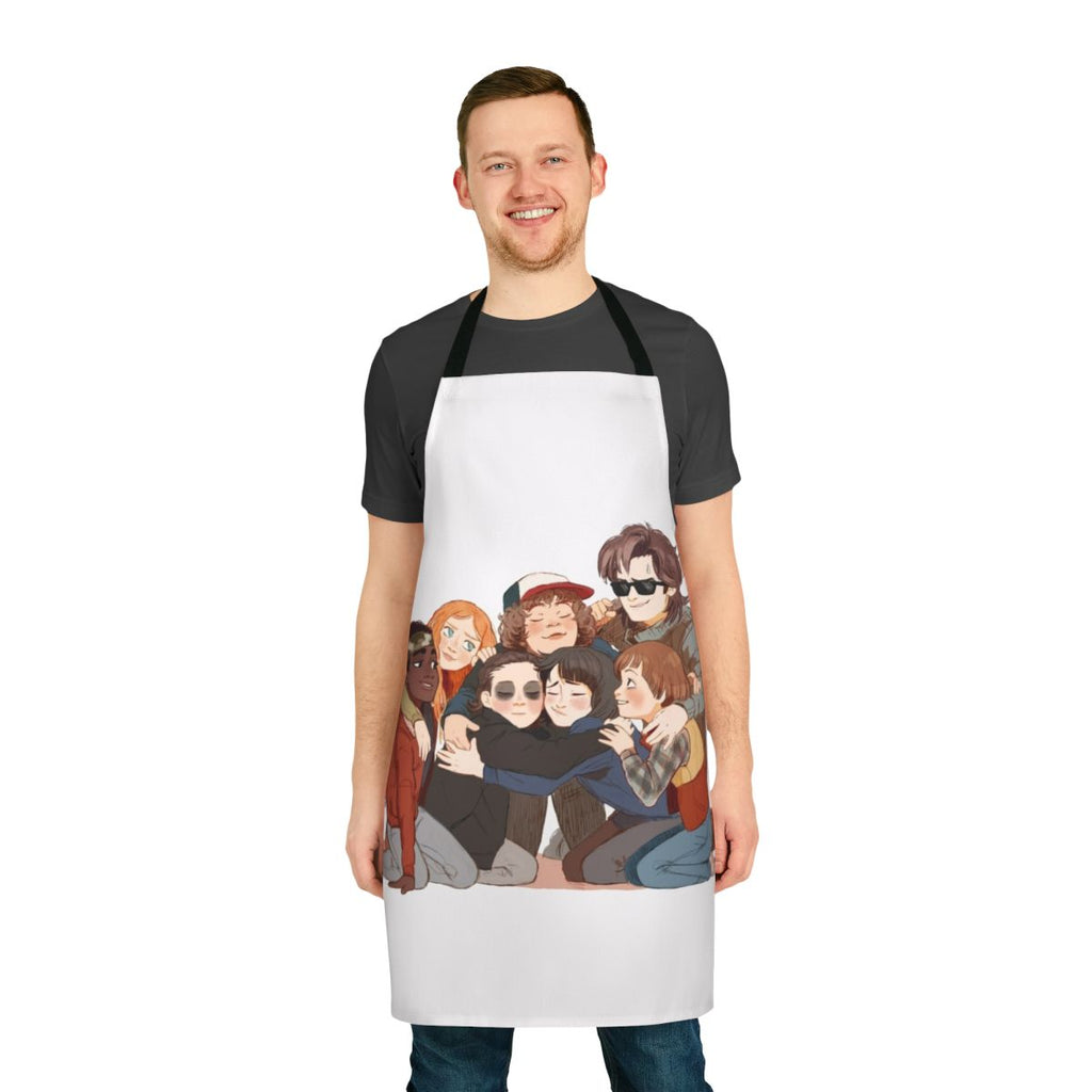 Stranger Things inspired apron with a 'Big Hug' design