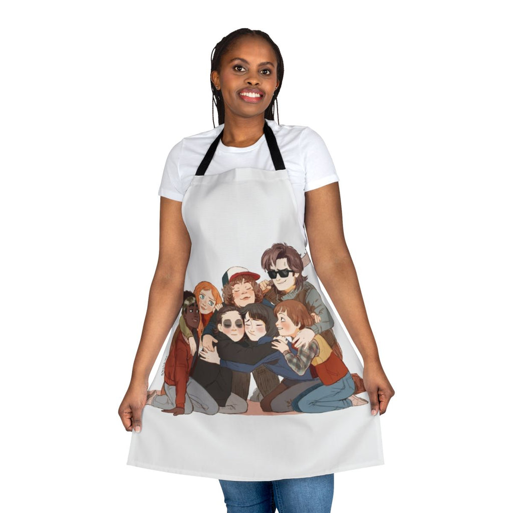 Stranger Things inspired apron with a 'Big Hug' design