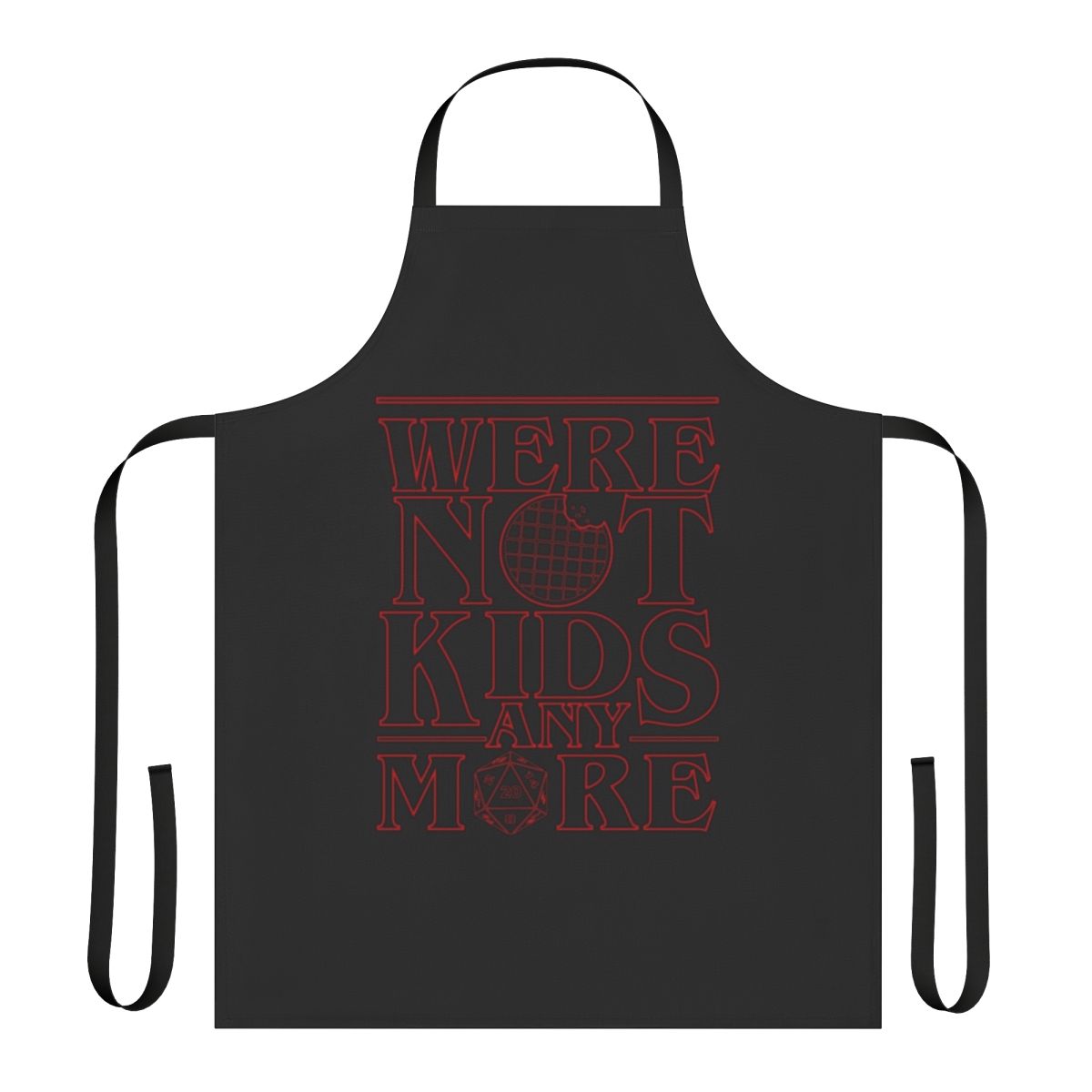 Stranger Things-inspired apron featuring the characters from the Netflix series