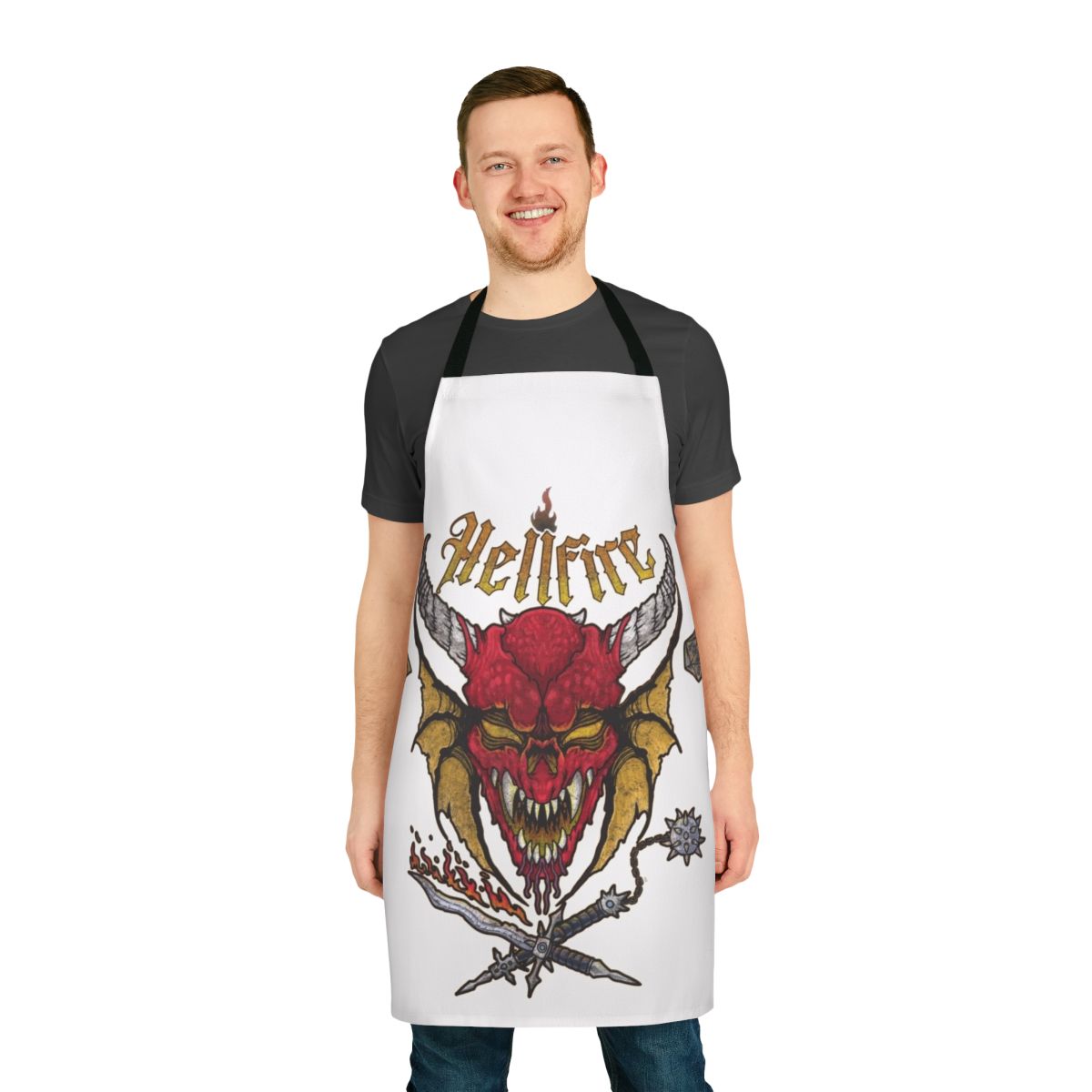 Stranger Things inspired kitchen apron featuring an Upside Down design