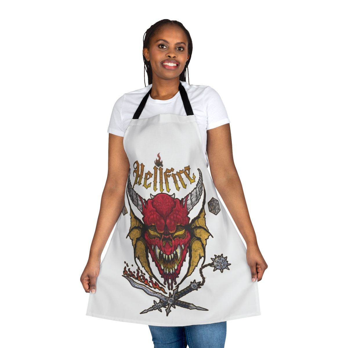 Stranger Things inspired kitchen apron featuring an Upside Down design