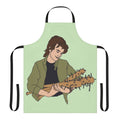 Apron featuring the character Steve Harrington from the Netflix series Stranger Things holding a baseball bat.