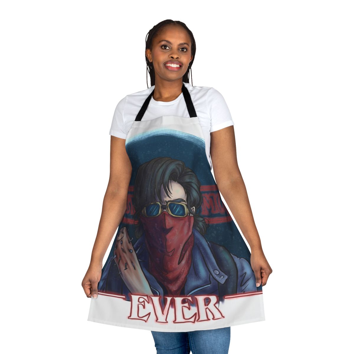 Stranger Things inspired apron with "Best Mom Ever" design