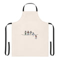 Stranger Things inspired apron featuring a cartoon design with acrobat and flea characters