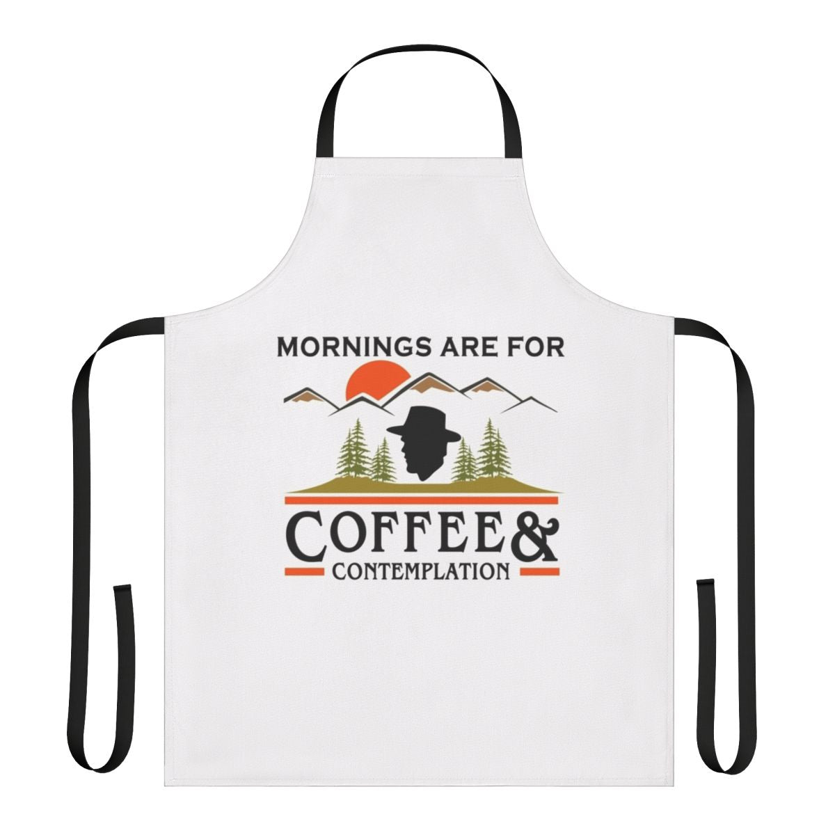 Stranger Things inspired coffee and contemplation apron with iconic characters and quotes