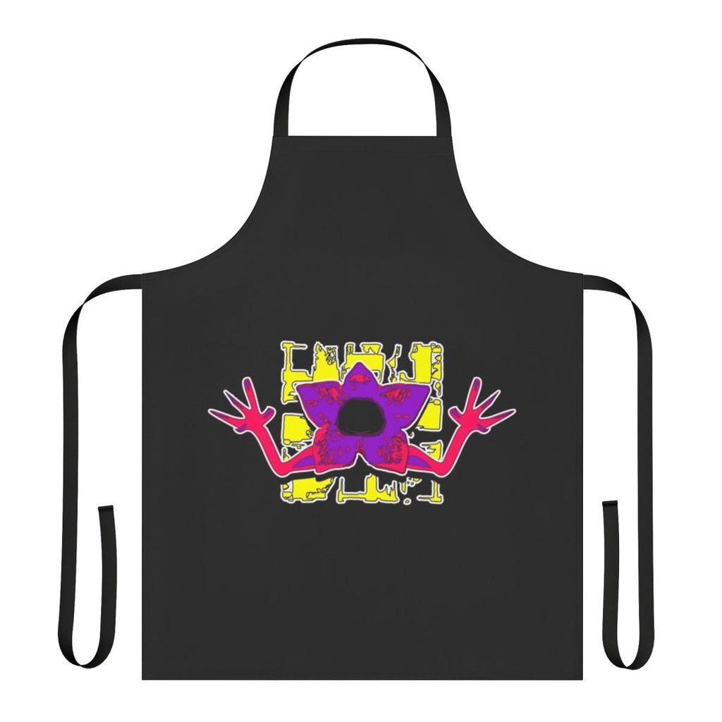 Stranger Things inspired apron featuring the Demogorgon and Eleven