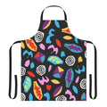 Colorful vintage-inspired apron sewing pattern featuring Eleven from Stranger Things