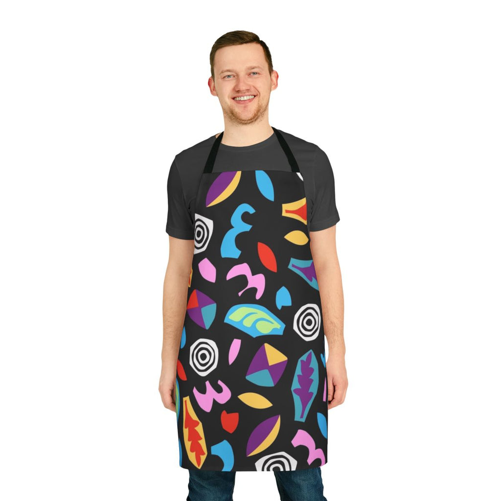 Colorful vintage-inspired apron sewing pattern featuring Eleven from Stranger Things