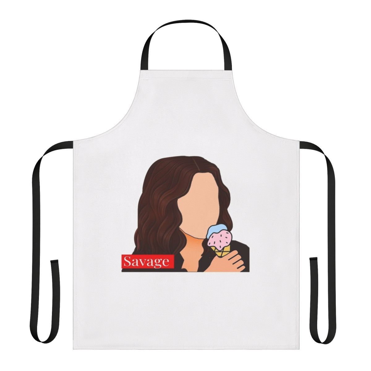 Stranger Things-inspired apron featuring characters Eleven and Max