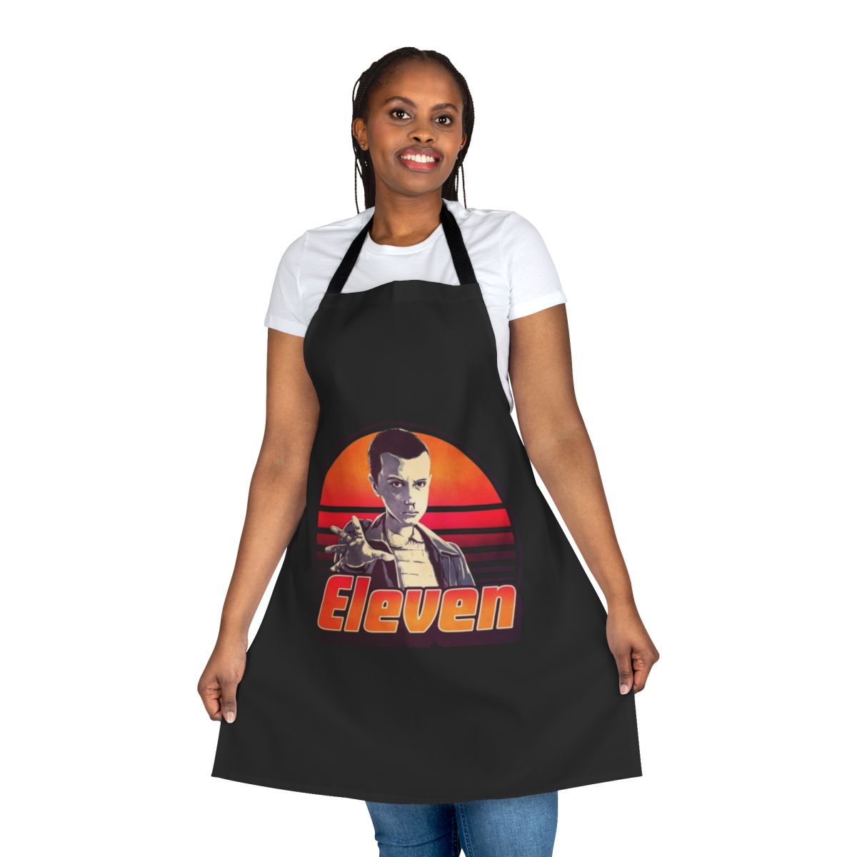 Stranger Things inspired Eleven apron with retro and vintage design