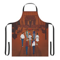 Stranger Things fan art print apron featuring characters from the Netflix series