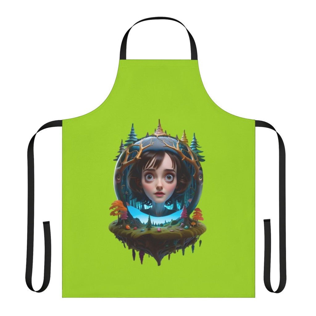 Stranger Things Inspired Joyce Byers Apron with Forest and Upside Down Elements