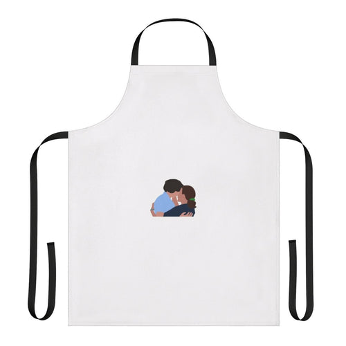 "Stranger Things-themed apron featuring characters Mike Wheeler and Eleven"