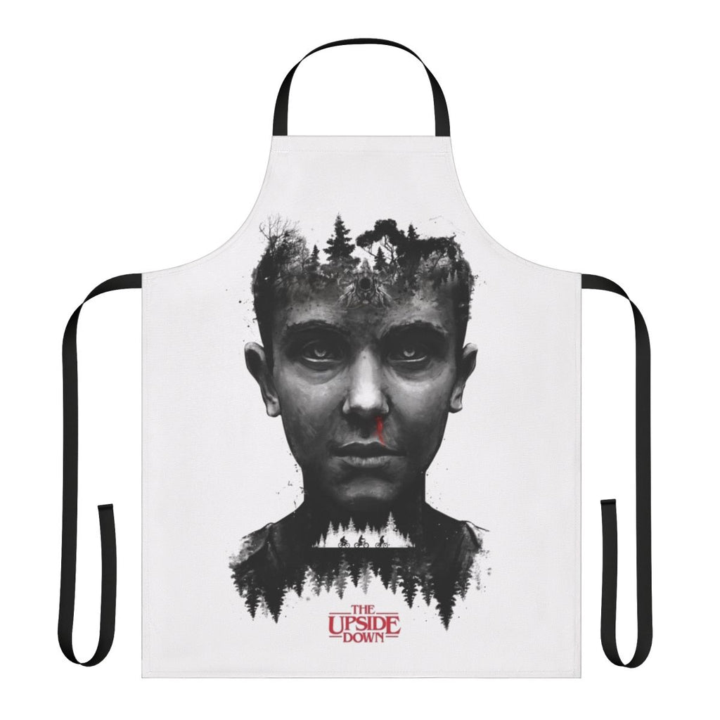 Stranger Things inspired surreal, fantasy-themed apron with a dark, horror-like design