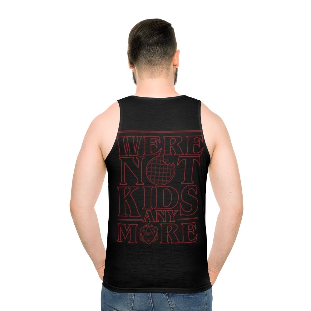 Stranger Things Netflix Tank Top with "We're Not Kids Anymore" Graphic