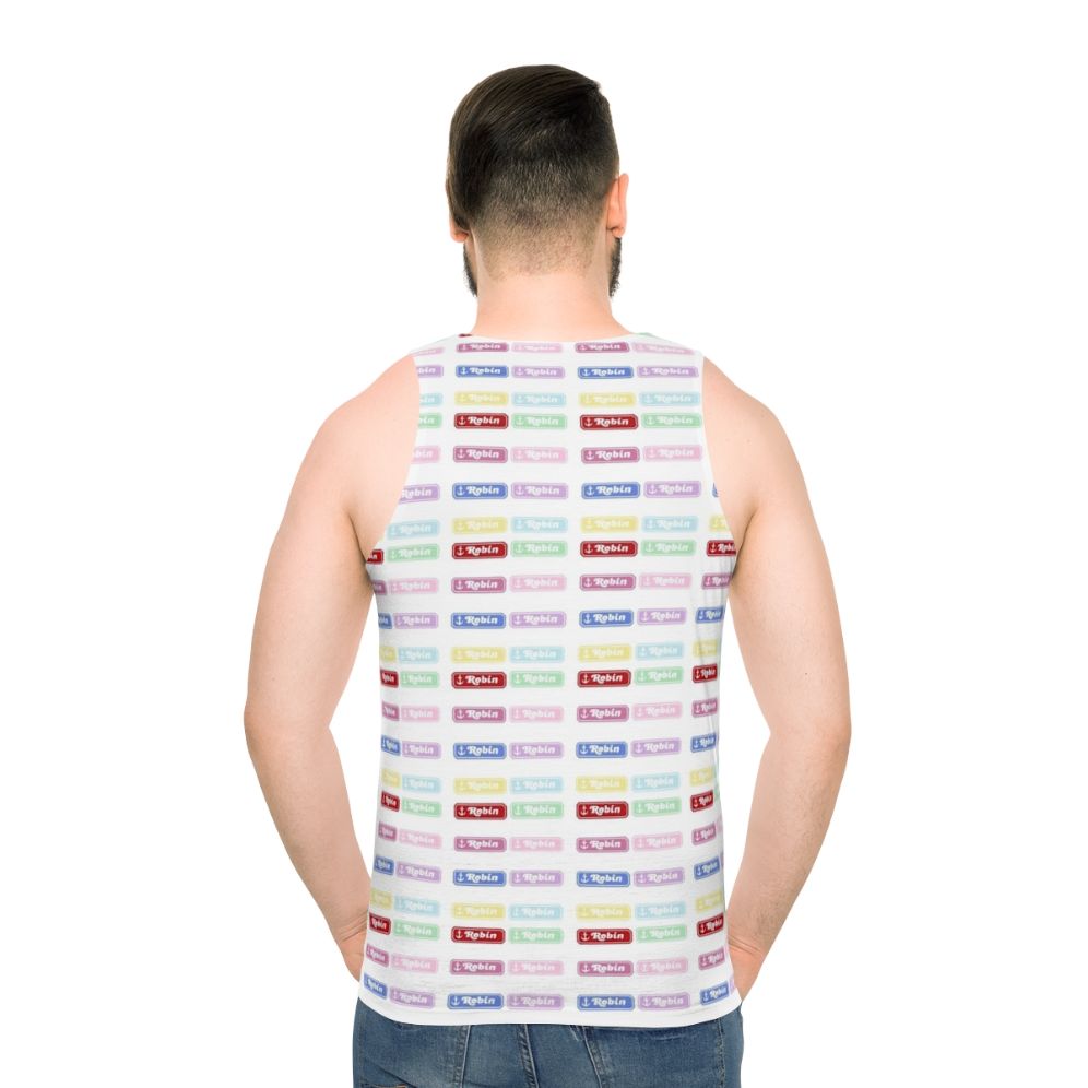 Stranger Things Robin Buckley Scoops Ahoy Nametag Unisex Tank Top