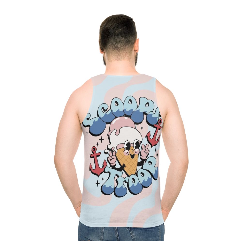 Stranger Things Unisex Tank Top Featuring Scoop Troop Characters