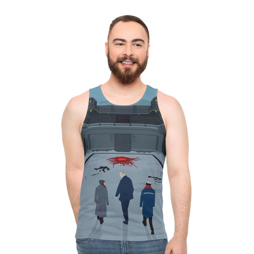 Stranger Things Inspired Unisex Tank Top with Fan Art Print