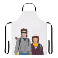 Stranger Things themed apron featuring Dustin and Steve characters
