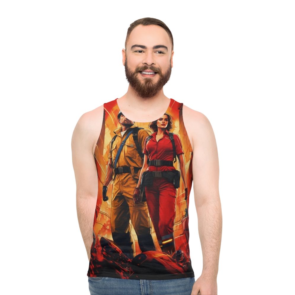 Stranger Things inspired unisex tank top
