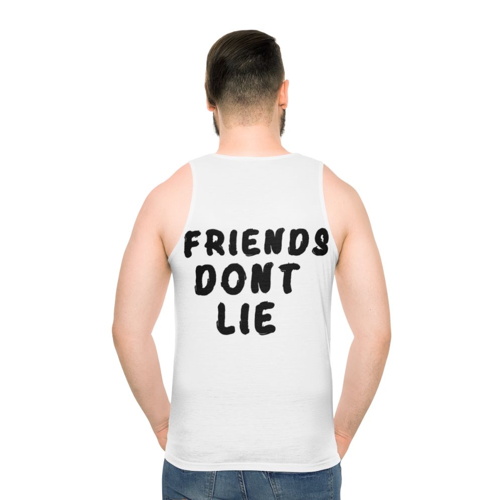 Stranger Things Unisex Tank Top with "Friends Don't Lie" Design