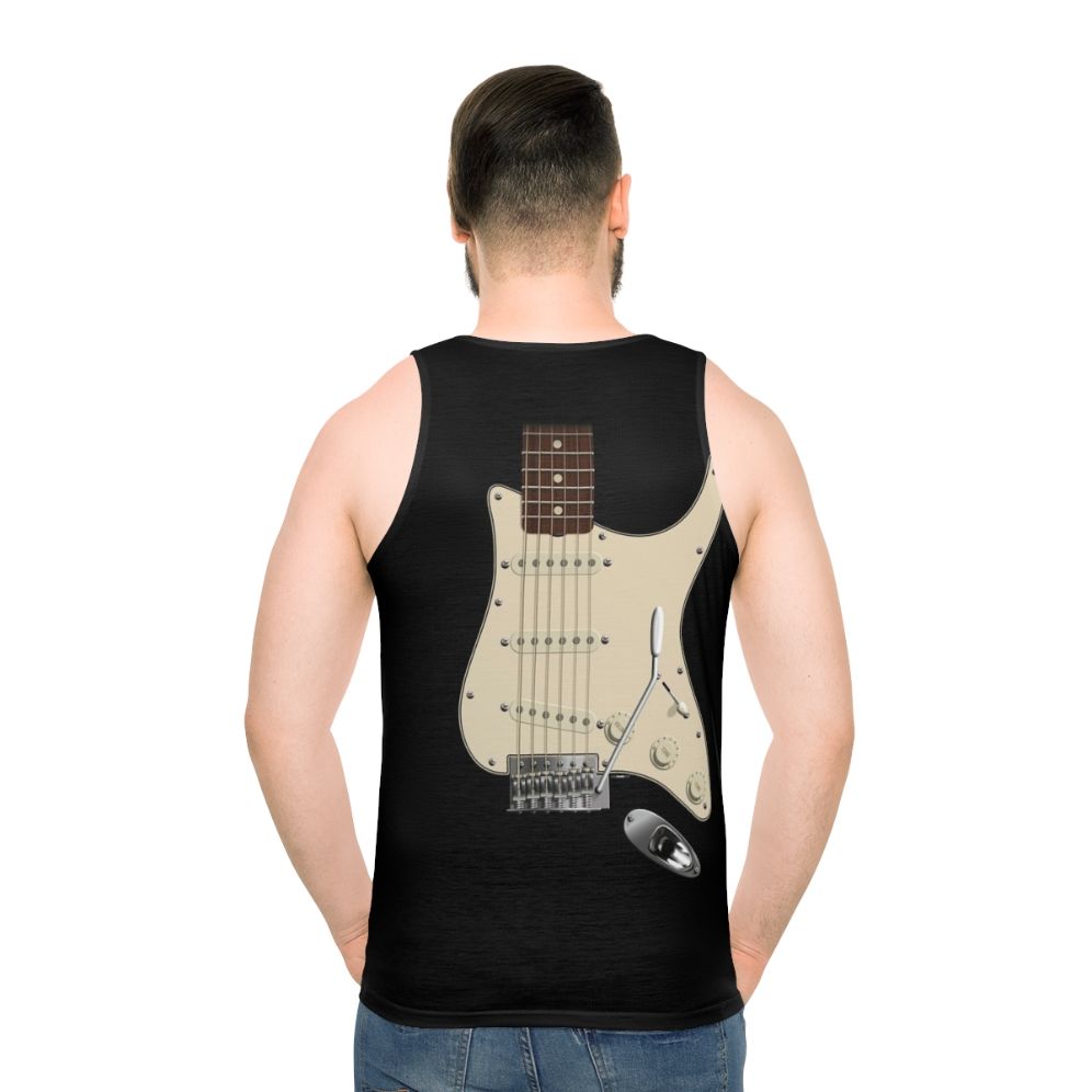 Strat style guitar digital illustration on a unisex tank top