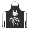 Stylized cat logo design apron inspired by the Stray video game