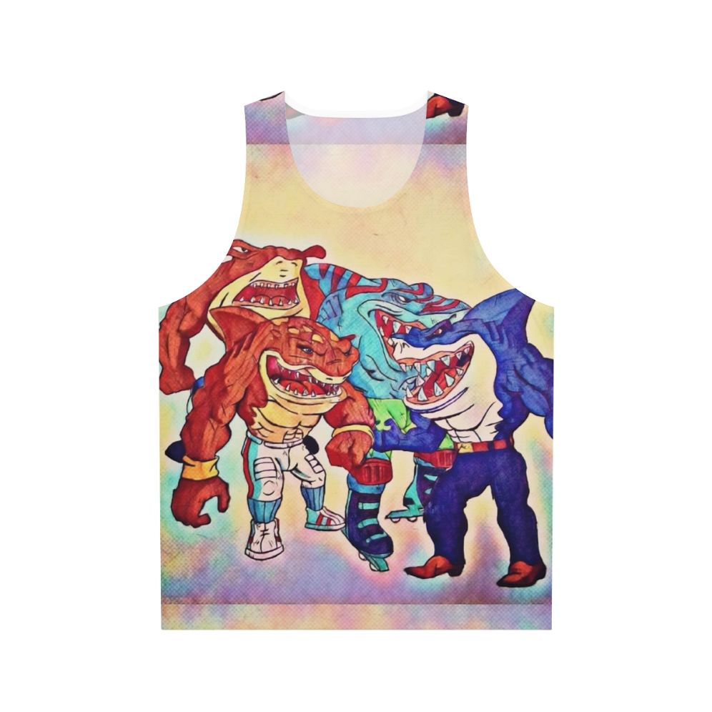 Street Sharks Unisex Tank Top with Colorful Shark Print
