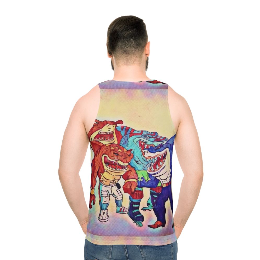 Street Sharks Unisex Tank Top with Colorful Shark Print