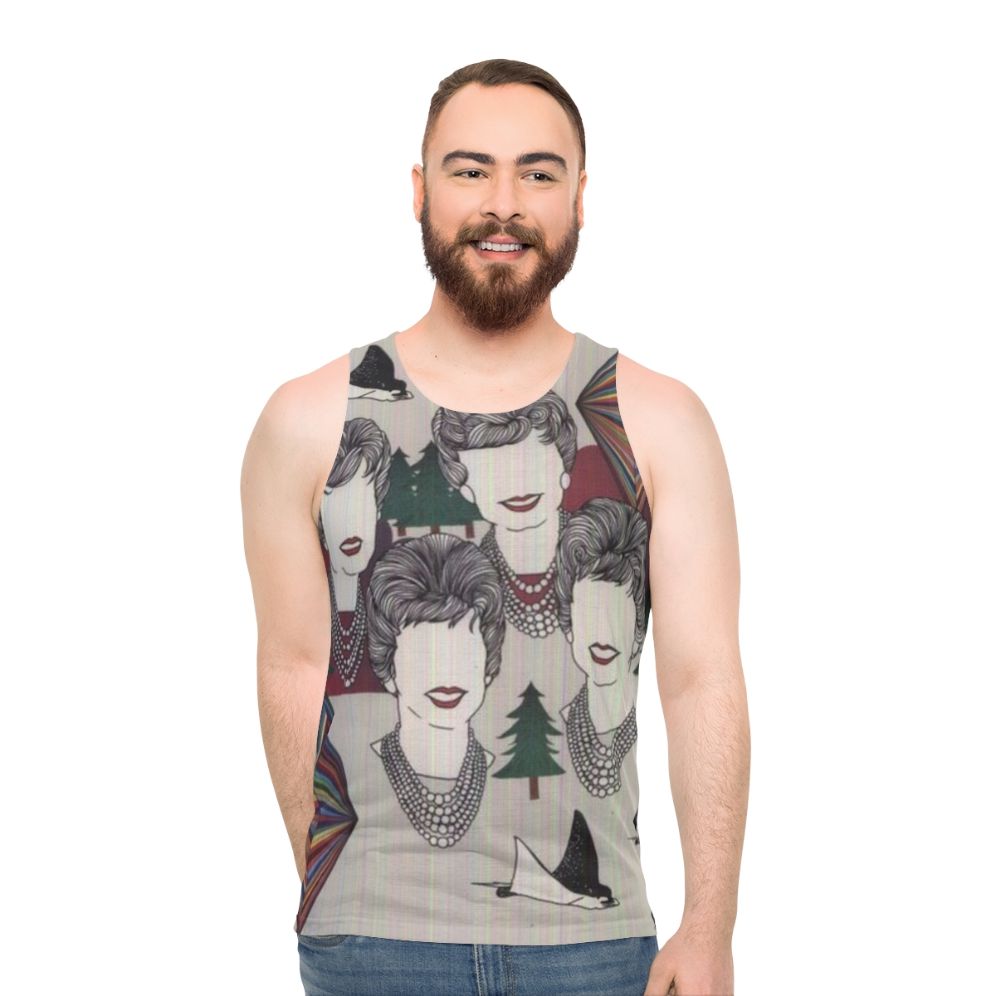 STRFKR unisex tank top with psychedelic album cover art