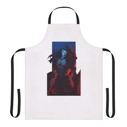 Castlevania Striga full body sticker apron featuring the Striga character from the Castlevania Netflix series