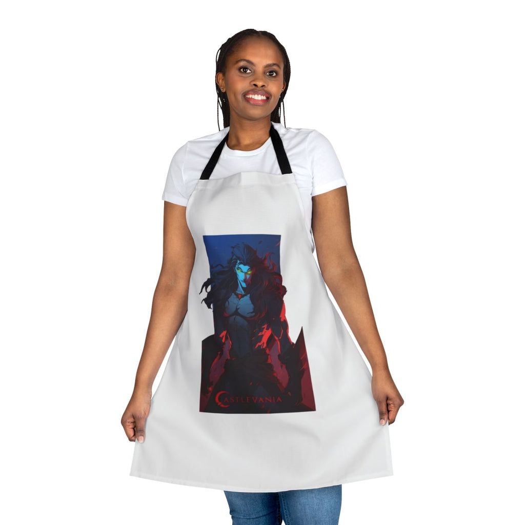 Castlevania Striga full body sticker apron featuring the Striga character from the Castlevania Netflix series