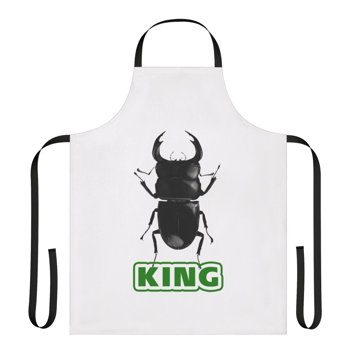 Black beetle apron with glittering insect design