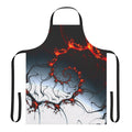 Striking fractal apron with a fiery, abstract design
