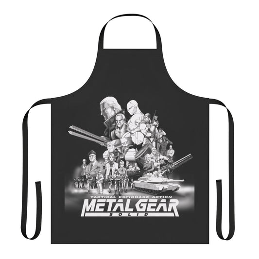A high-quality metal gear-inspired apron for gamers and cooking enthusiasts.