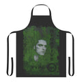 Black apron featuring a gothic cross design inspired by the iconic imagery of heavy metal band Type O Negative
