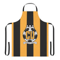Striped apron with Cambridge United FC inspired logo design