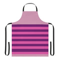 Striped apron with a Cheshire Cat inspired design