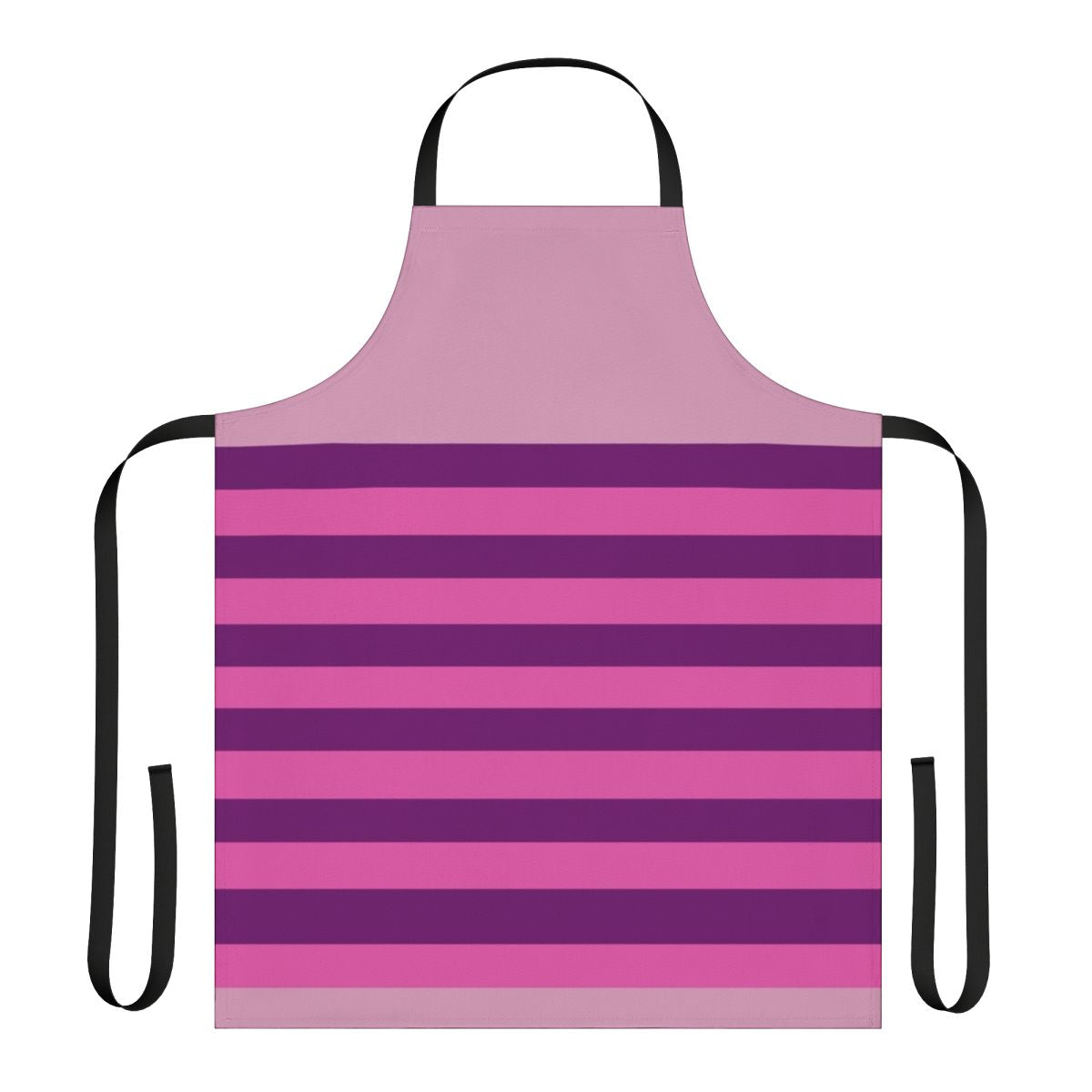 Striped apron with a Cheshire Cat inspired design