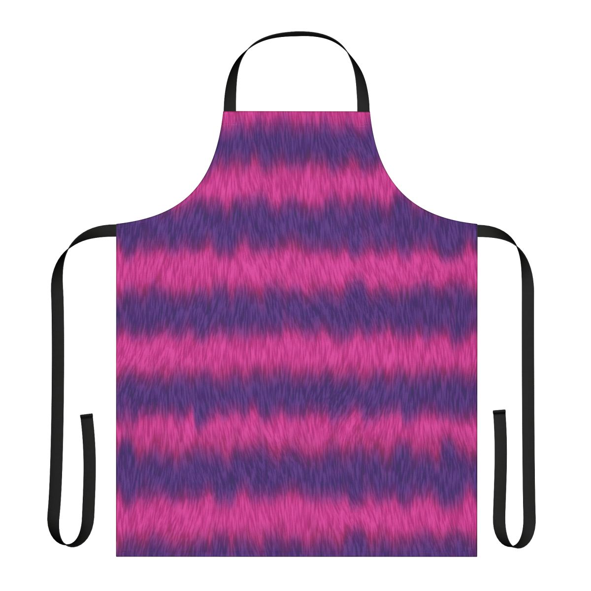 Striped apron featuring the Cheshire Cat from Alice in Wonderland
