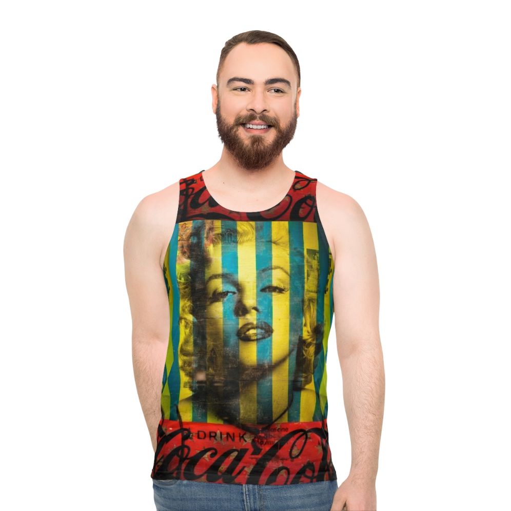 Striped Marilyn Monroe Unisex Tank Top